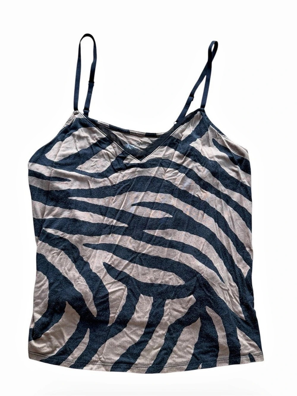 Stars Above Womens Large Zebra Print Cami Cami Top Soft Modal Adjustable Straps